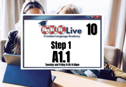 Croatian for Foreigners A1.1 – Online Course 10 lessons Tue&Fri 8:30-9:30 pm
